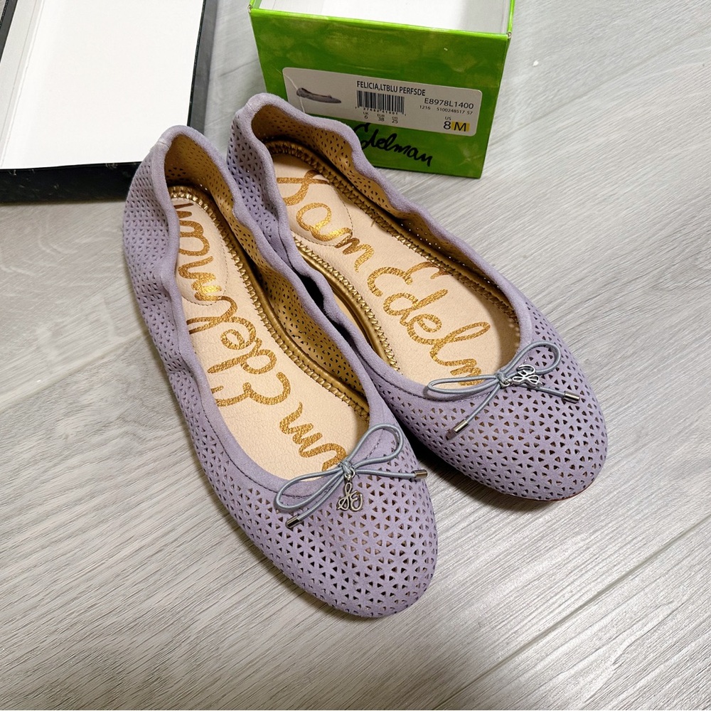 Sam Edelman Felicia Flat - Size 8, Light Blue